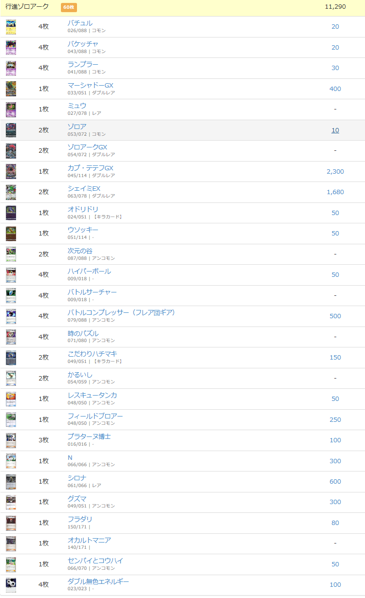 よるのこうしんデッキ