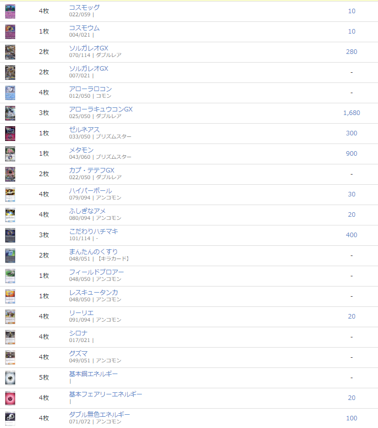 ソルガレオGX+アローラキュウコンGX 