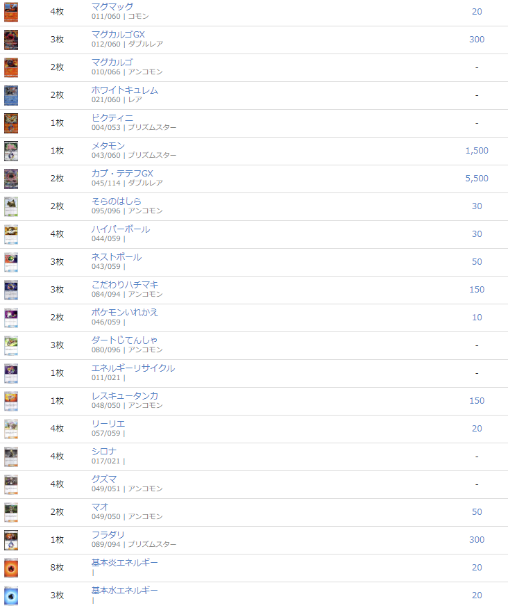 マグカルゴGX+ホワイトキュレム